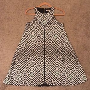 Rachel Roy - high neckline formal patterned dress